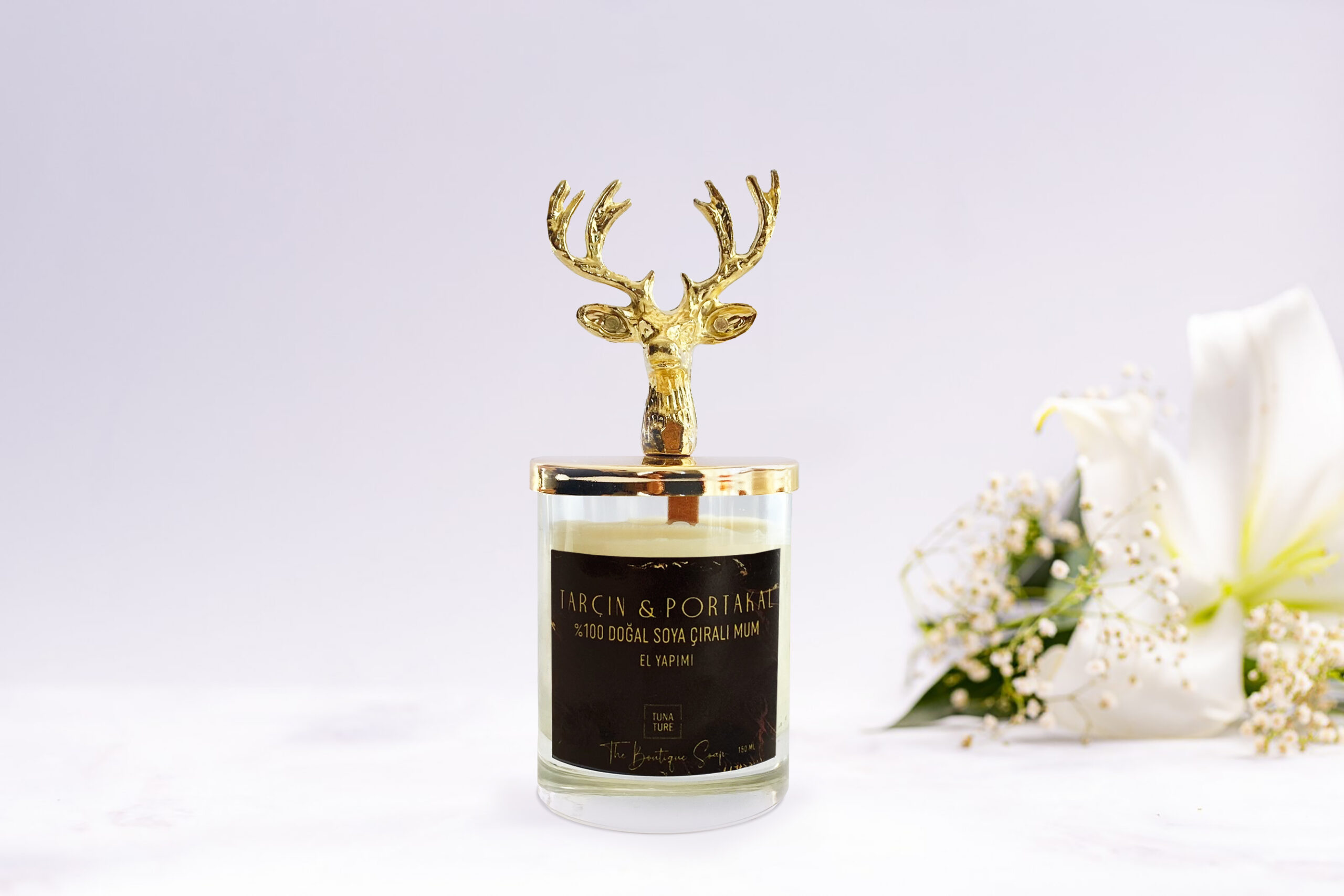 YENİ YIL RUHU- Tarçın & Portakal Soyalı Mum